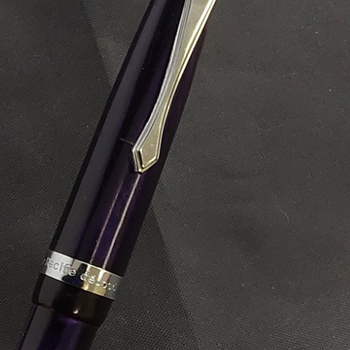 Vtg Modele Recife Depose Ballpoint Pen in Dark Purple Celluloid Design France