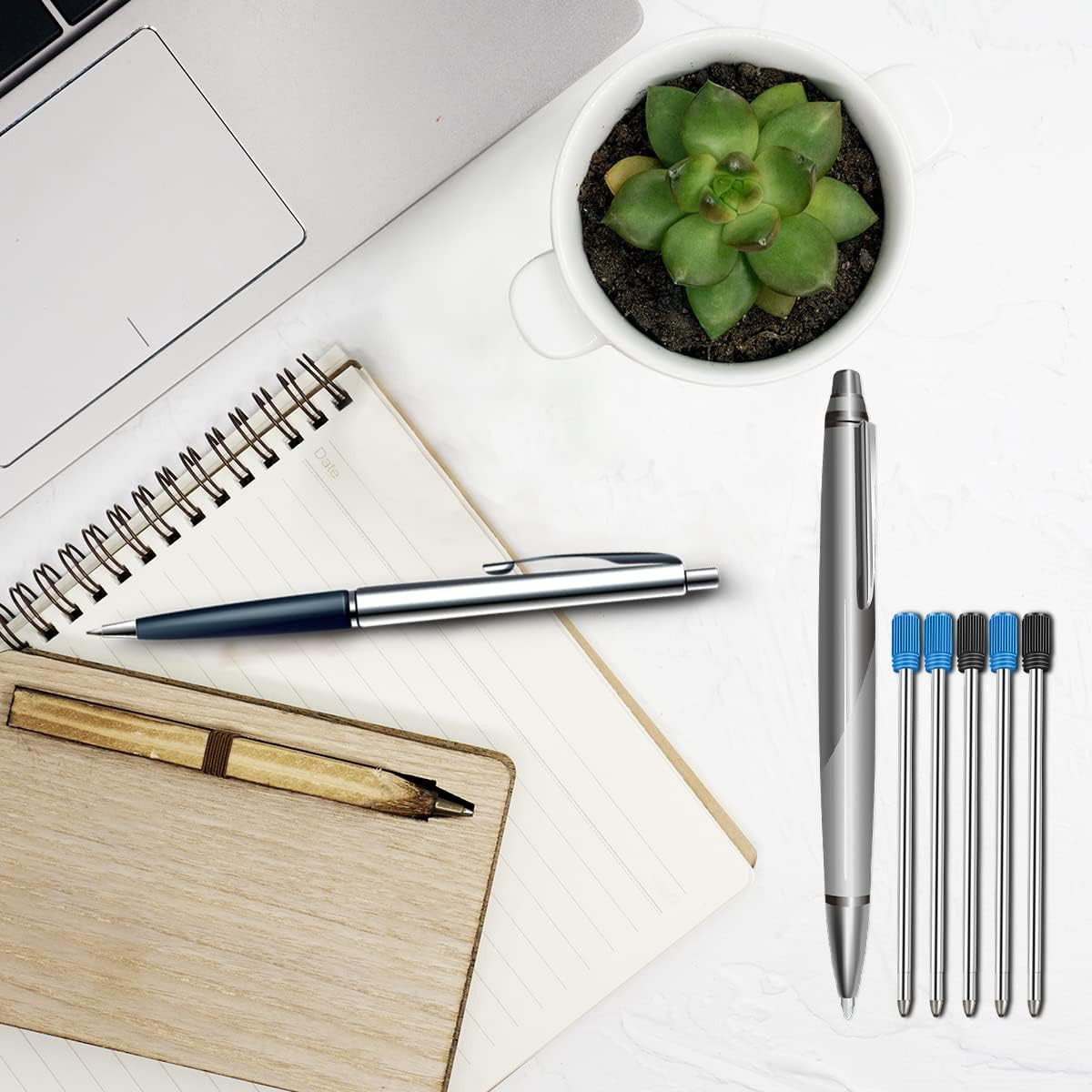 Ballpoint Pen Refills Pack of 20, Smooth Writing 2.75 Inch and 1.0 Mm | Medium