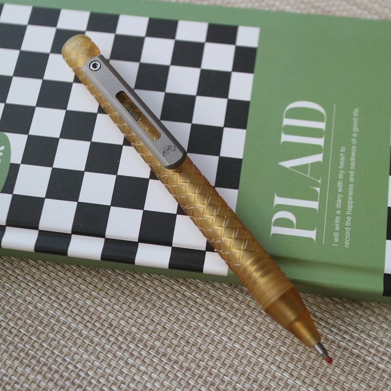New EDC Titanium Alloy + POM / PEEK / PEI Pocket Pen Ballpoint Signature Gel Pen
