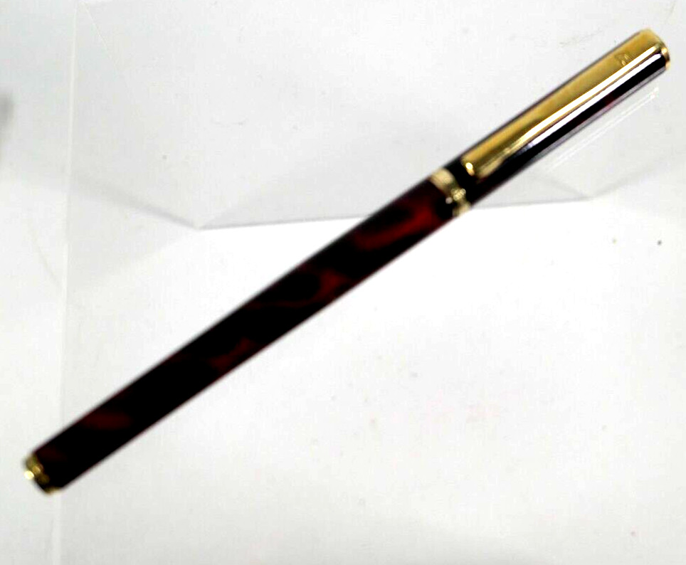 Vintage Ronson System II Pen ~ Flo Ball/Flo Tip ~ Germany ~ Red Tortoise #53005