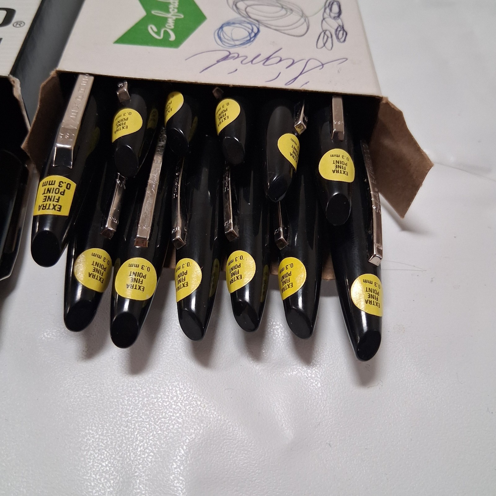 Lot 43 Sanford Expresso Extra Fine Polymer Point Pens Black 0.3 mm (Most Work)
