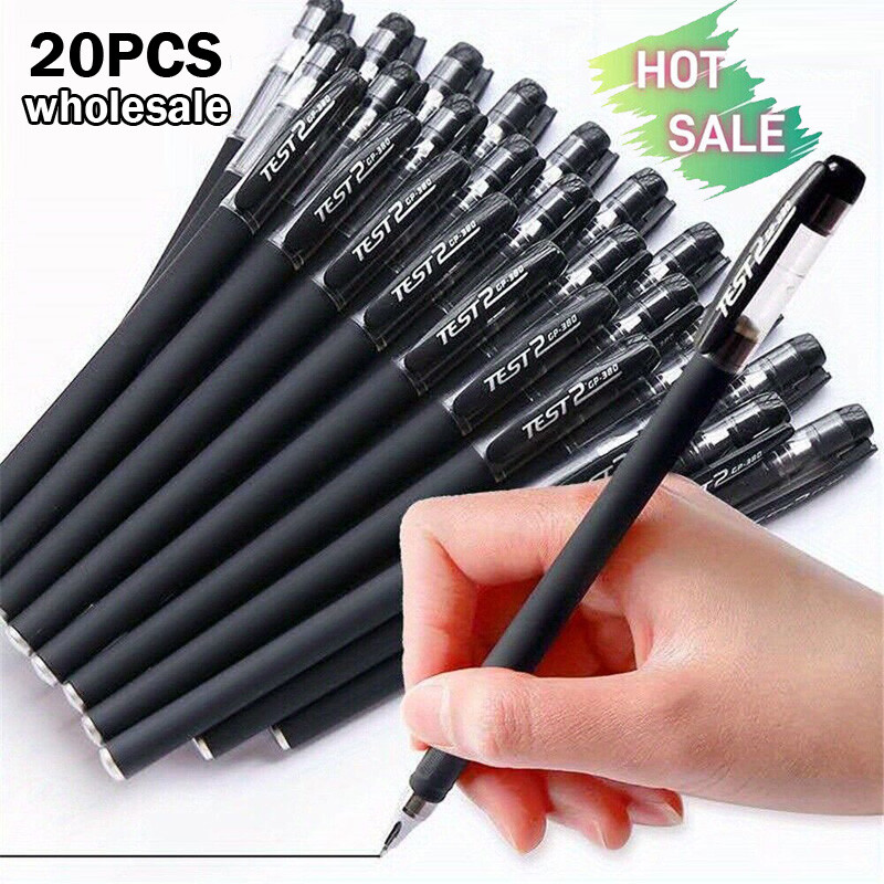 📢20pcs 0.5mm Ballpoint Pens Student Writing Gel Pen Exam Office Shcool Supplies