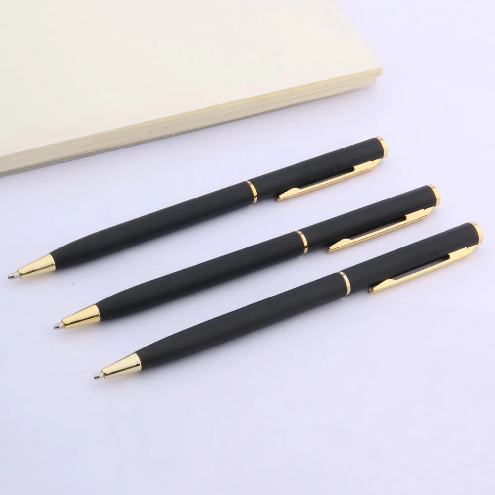 Luxury Quality 006 MATTE BLACK Metal Classical Golden Student Ballpoint Pen Men