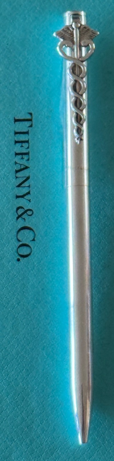 Tiffany & Co. Pen Caduceus Doctors Ballpoint Pen Sterling Silver 925 With Pouch