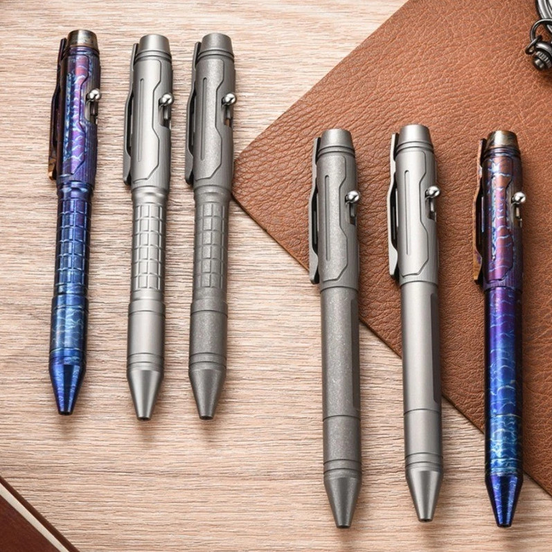 Titanium Ballpoint Pen EDC Signature Writing Pocket Pen High Business Office Pen