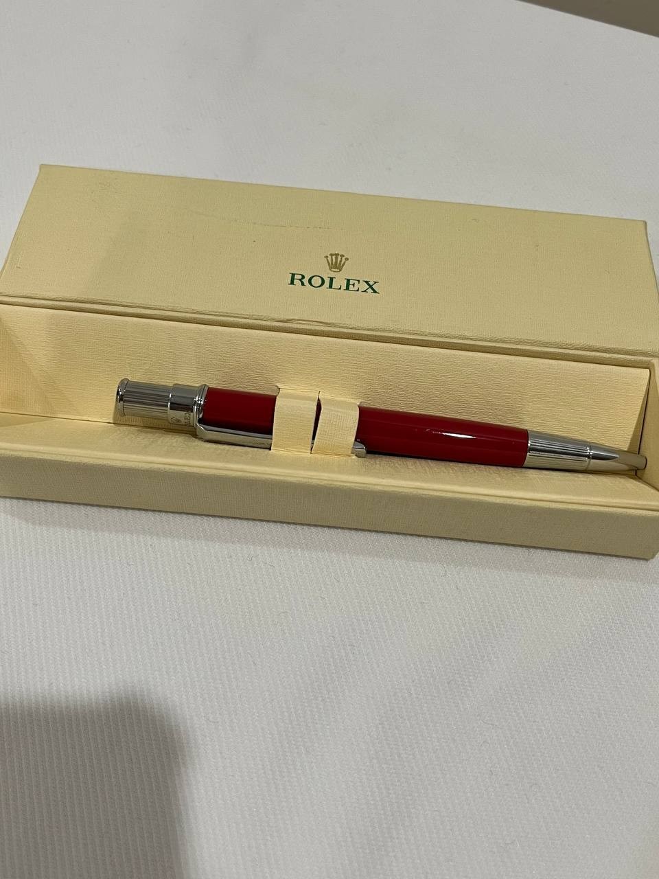 Rolex Red Ruby Oyster Ballpoint Pen 2026 – Full Box – VIP Gift New, Fast Ship