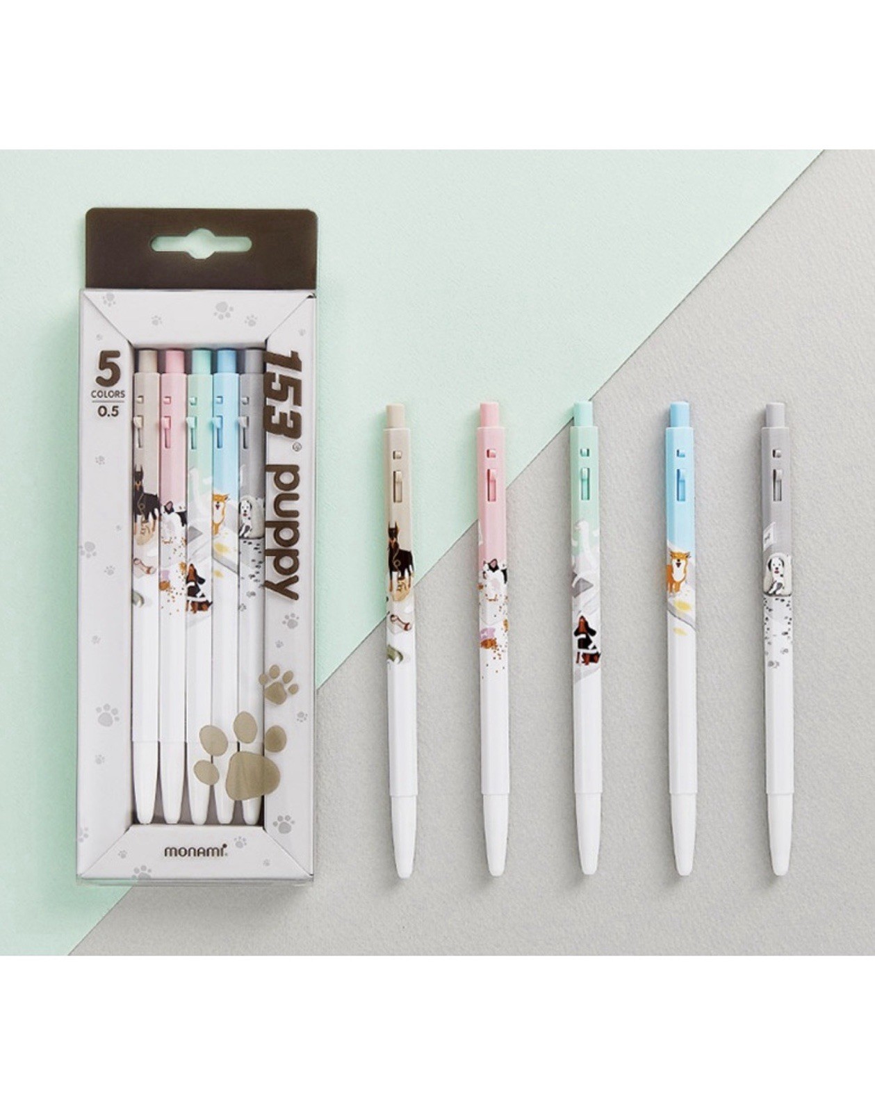 Monami 153 Story Pen Set 20pcs Korean Cute Stationery Smooth Writing Gift Set
