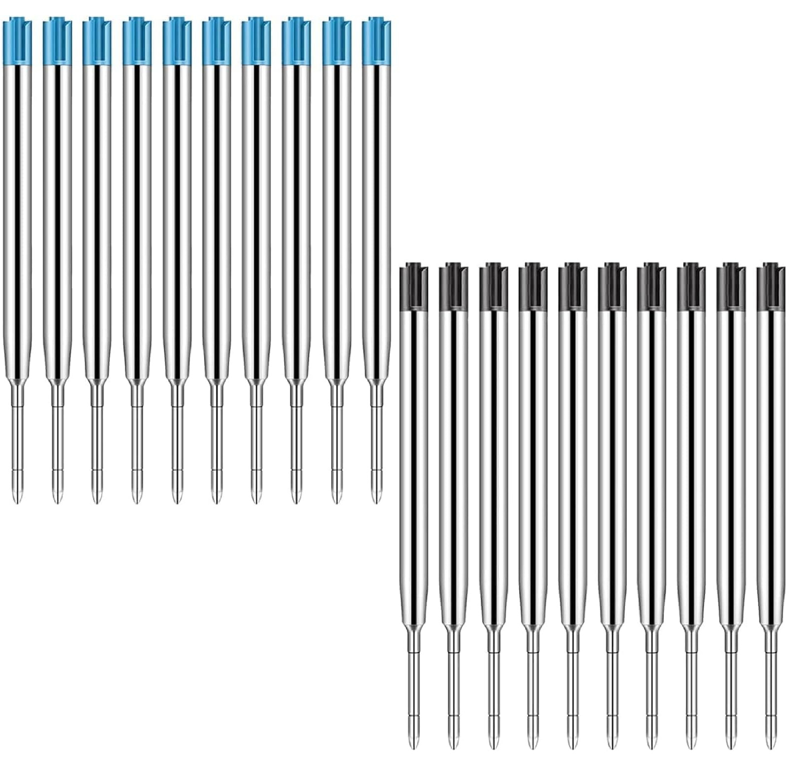 20 Pack Ink Pen Refills for Parker, Ballpoint Pen Refills, 3.9″ Medium 1.0 mm Ti