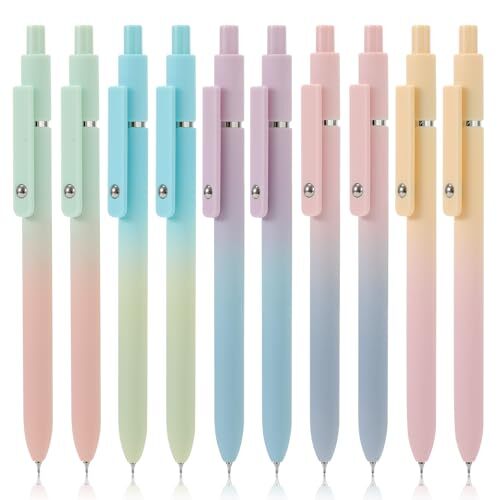 10pcs Pens Black Ink Gel Pens Medium Point 0.7mm 10Pcs Gradient – Black Ink