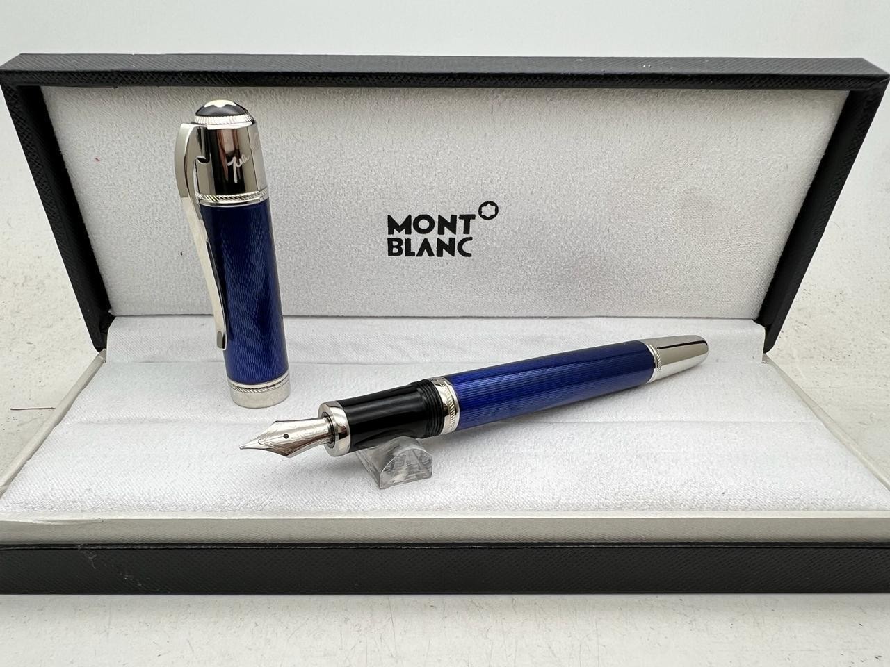 Premium Montblanc Jules Verne Writers Edition Blue Special Edition Fountain Pen