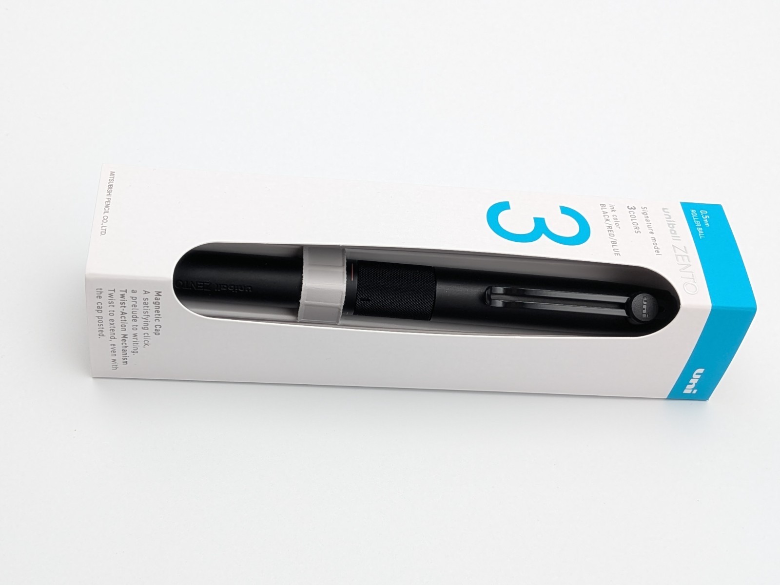 Mitsubishi uniball ZENTO Signature Model 3 Color Ballpoint Pen M Black 0.5mm