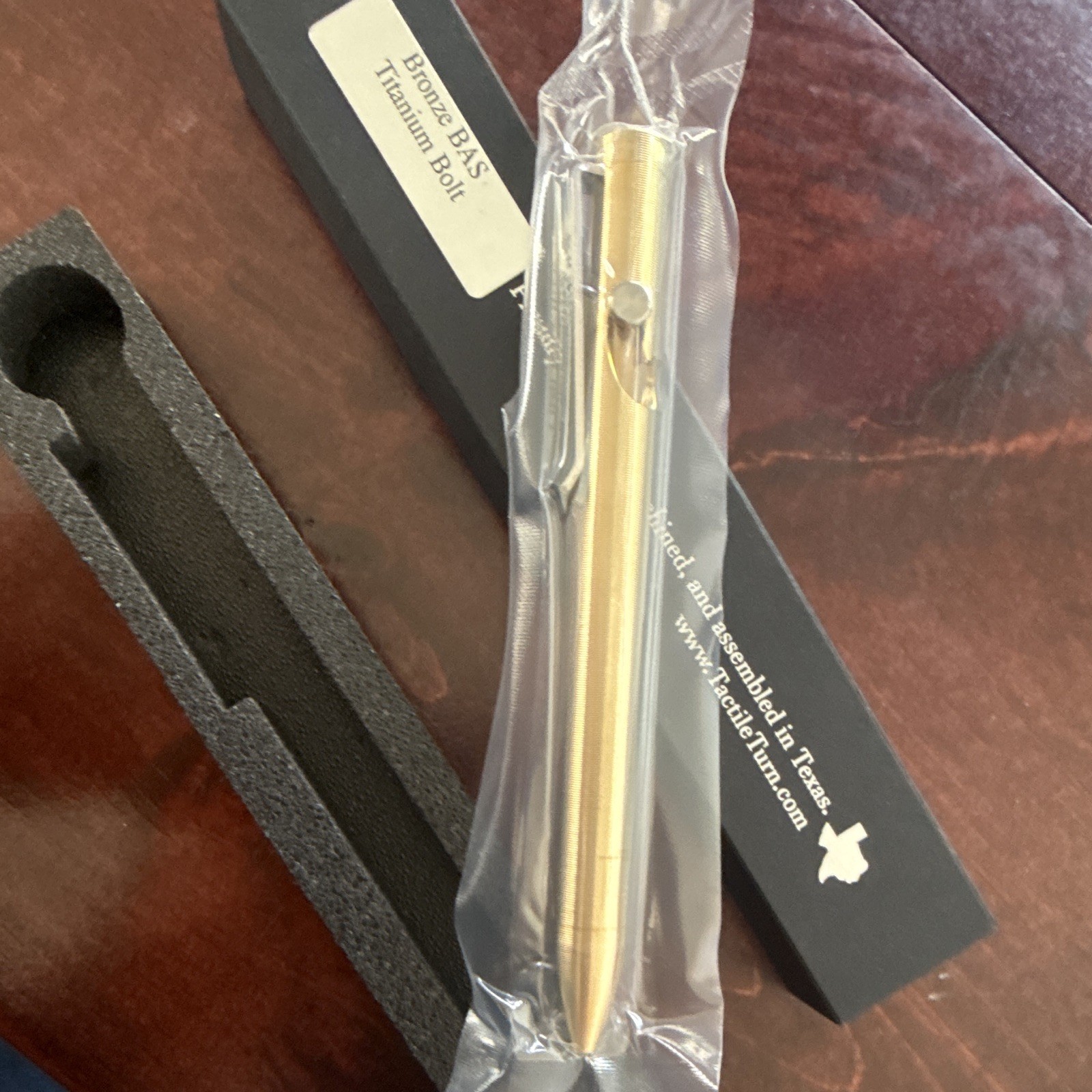 Tactile Turn Bronze Bolt Action Pen Black Ink BRANDED