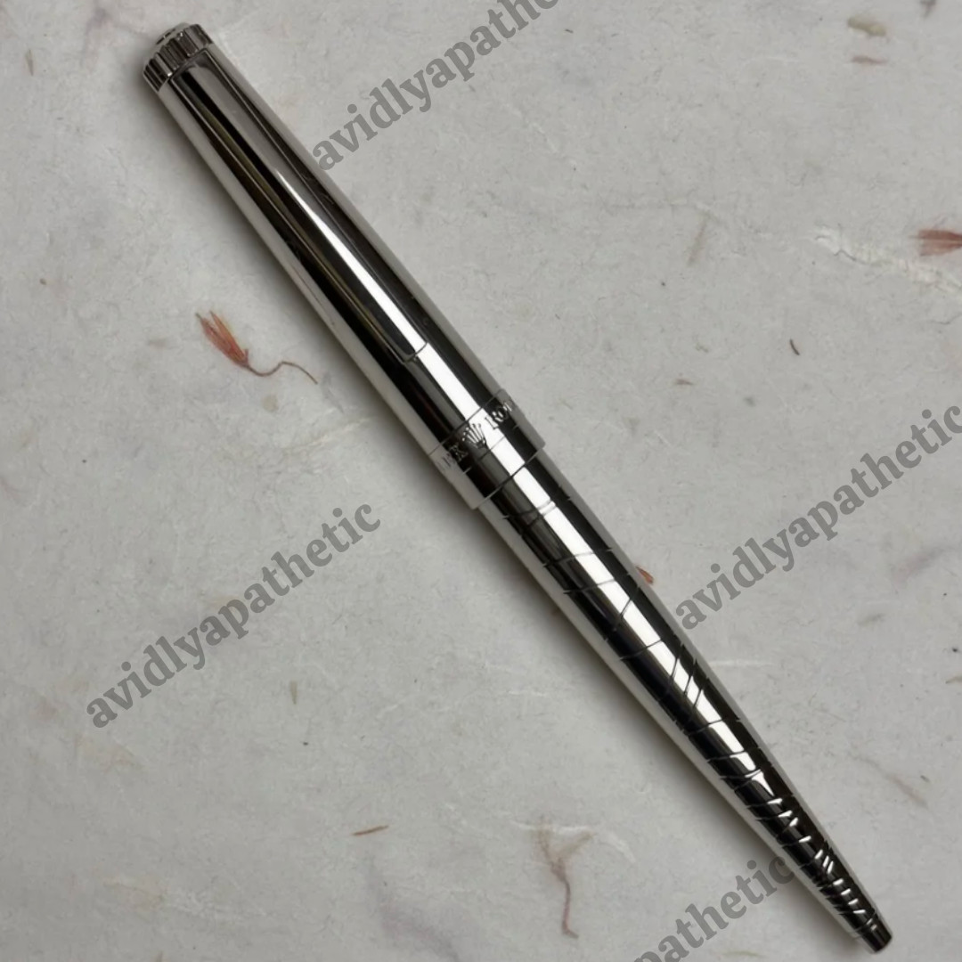 New Exclusive Rolex Silver Scribe Pen Platinum Cut Ballpoint Pens , Limited Gift