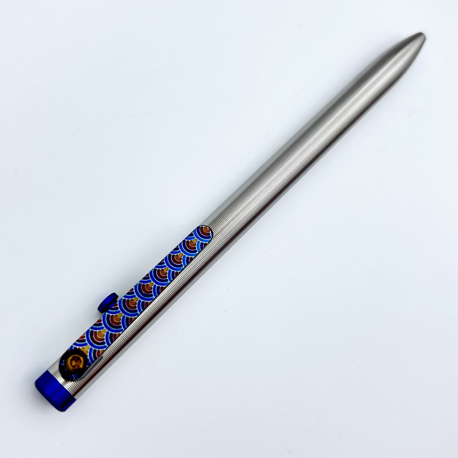 Tactile Turn – Titanium Slim Bolt Action Standard Size Pen Custom J-wave Clip