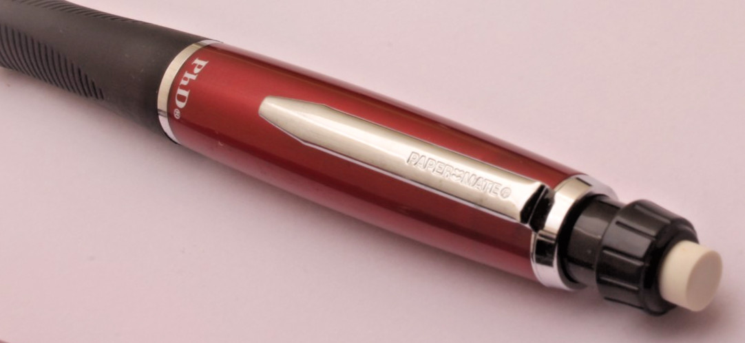 5 X Cherry Red Papermate PHD Mechanical Pencils Rubber Grip Rare NEW OLD STOCK
