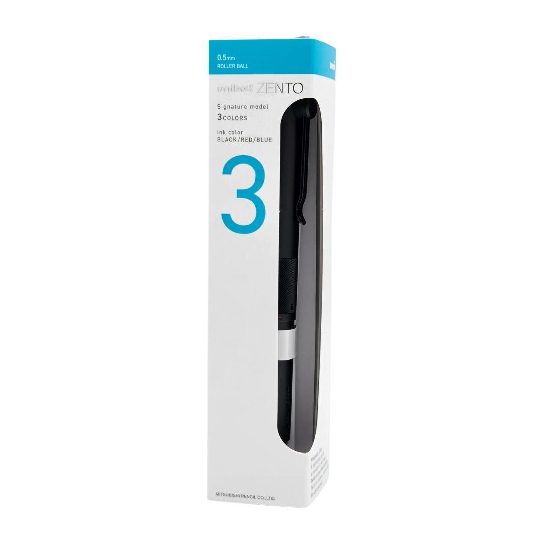Uniball ZENTO Signature Model 3 Color Ballpoint Pen 0.5mm M Black Japan New 15+