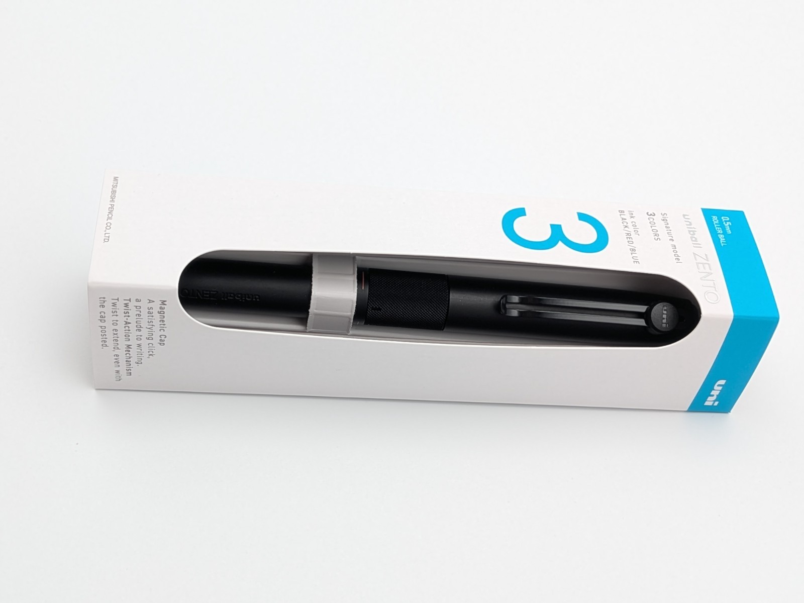 Mitsubishi uniball ZENTO Signature Model 3 Color Ballpoint Pen M Black 0.5mm