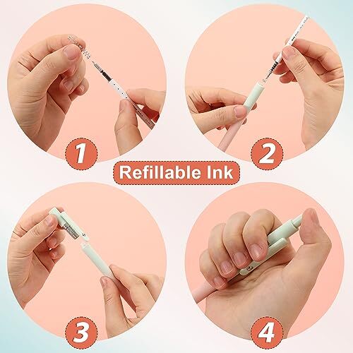10pcs Pens Black Ink Gel Pens Medium Point 0.7mm 10Pcs Gradient – Black Ink