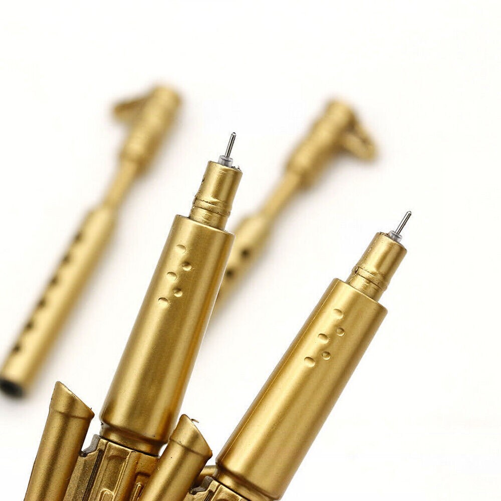 1Pc Rifle Shape Ballpoint Pen Black Ink Stationery Ball Point Novelty Pen NEW!