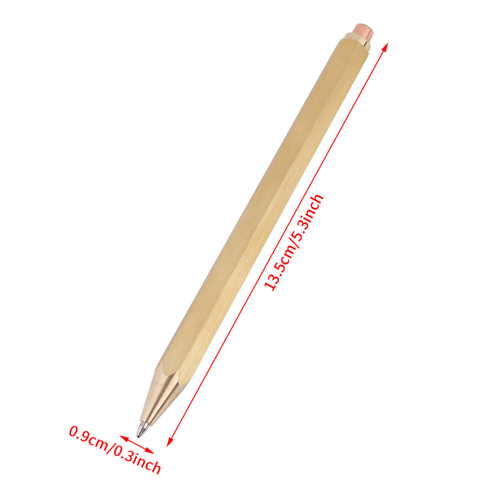 1PC Copper Brass Pen Spring Ballpoint Pen Writing Stationery Office Supplies♡