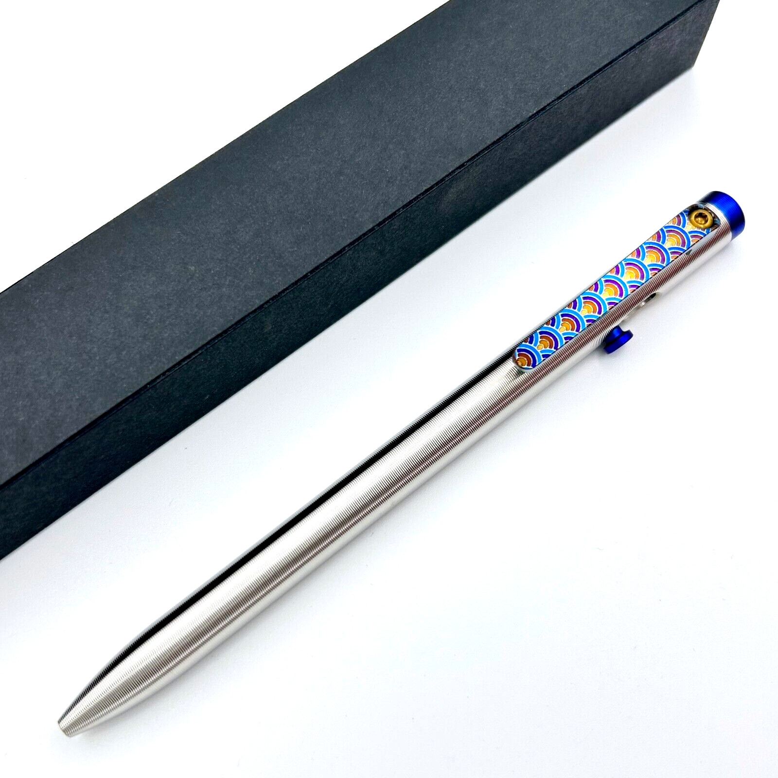 Tactile Turn – Titanium Slim Bolt Action Standard Size Pen Custom J-wave Clip