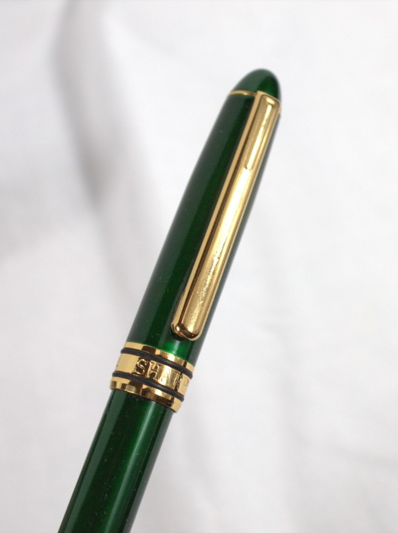 Vintage Sharp International Green enamel Gold Accent Twist Writing Pen