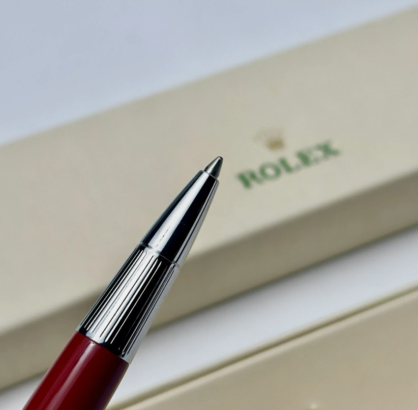 New 2025 Rolex Red Ruby Oyster – Ballpoint Pen – Full Box with Pouch VIP Gift