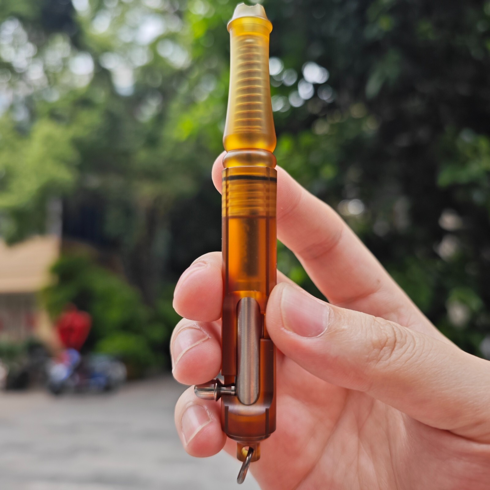 Ultem PEI+Titanium Keychain Ball Pen EDC Mechanical Pen Office Signature Pen 1pc