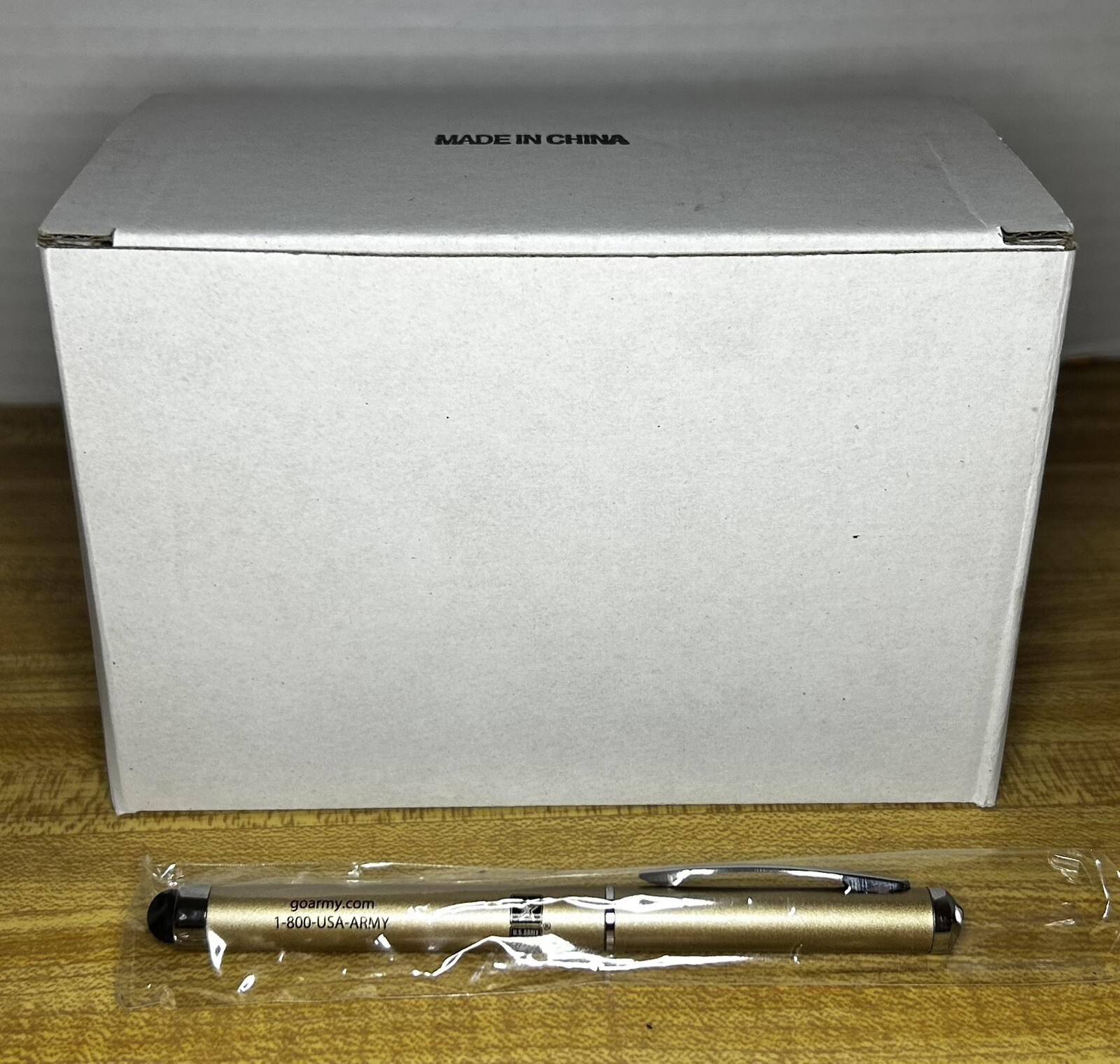 Brand New – United States Army Stylus Pen – With Lights – Box Of 50