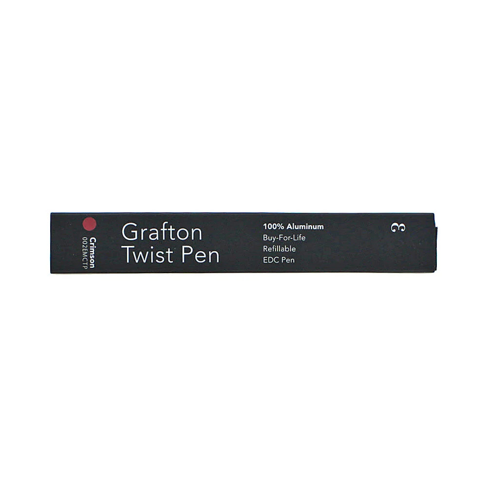 Everyman Grafton Mini Twist Ballpoint Pen, Crimson Red