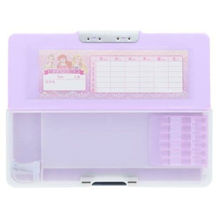 Sunstar Stationery Yokopita Disney Princess Pencil Case Open on Both Sides #4525