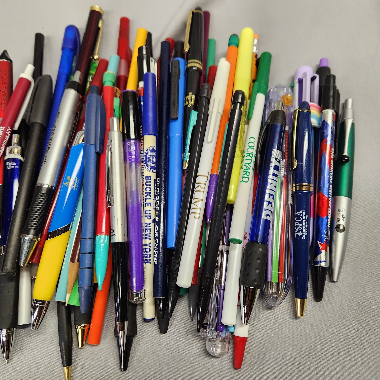 Vintage Advertisement Pens Mixed Pencils and Multiple Brand Pens Lot of 80