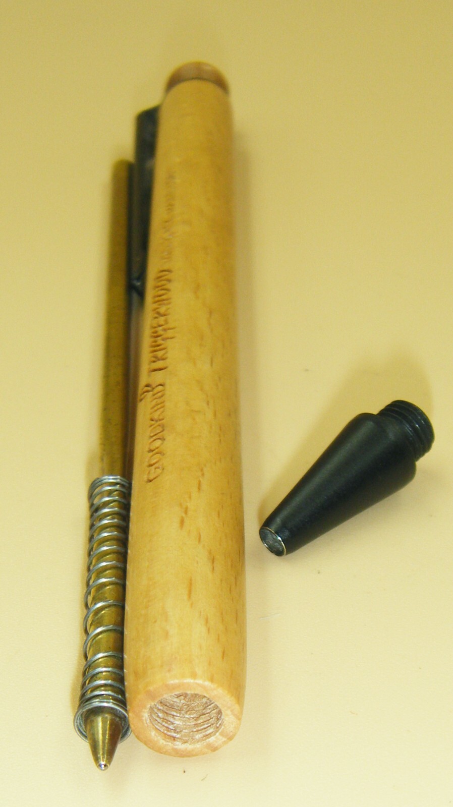 Vintage Goodkind Triggerwood Metal and Wood Ballpoint Pen