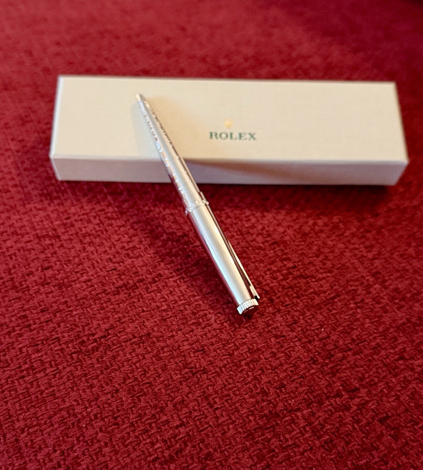 NEW Rolex VTG Style Palladium-Finish Ballpoint Pen | VIP Ad Gift, Refillable