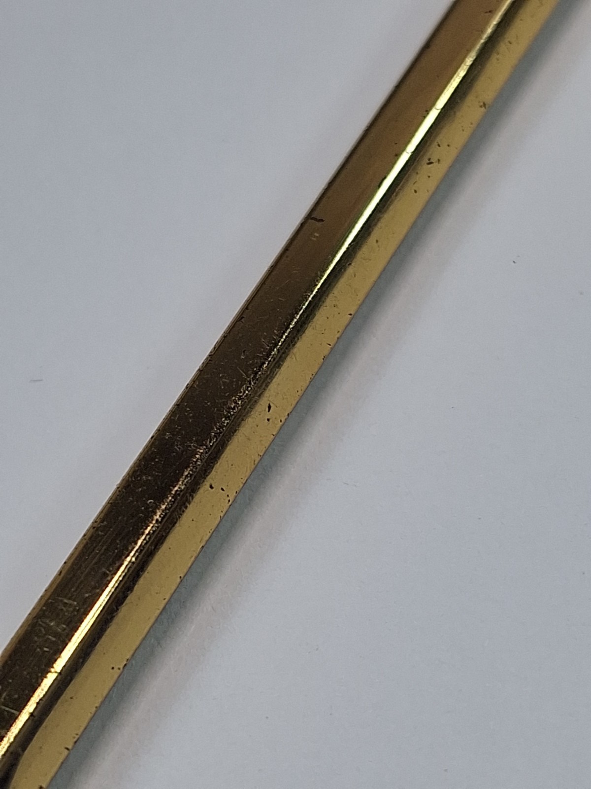 Vintage Slim Mini Brass Hexagonal Mechanical Pencil MCM Deskware 5″ -used-