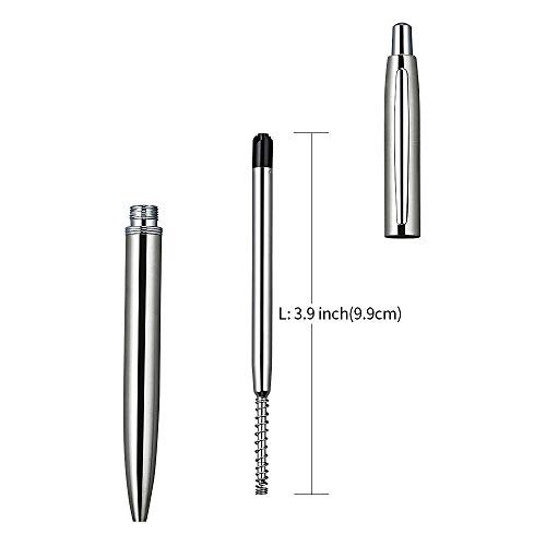 6 Pcs Retractable Metal Ballpoint Pens – 1.0mm Black Ink, Office & Gift Set, 12