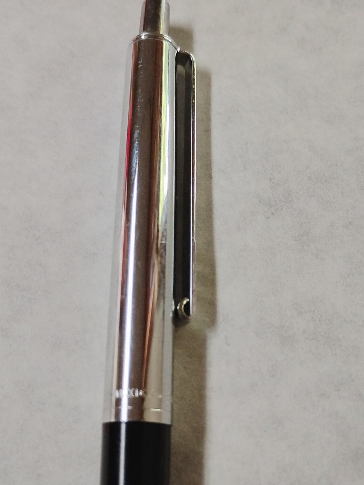 Vintage Paper Mate Double Heart Ballpoint Pen Black Silver Black Ink Tested #F1