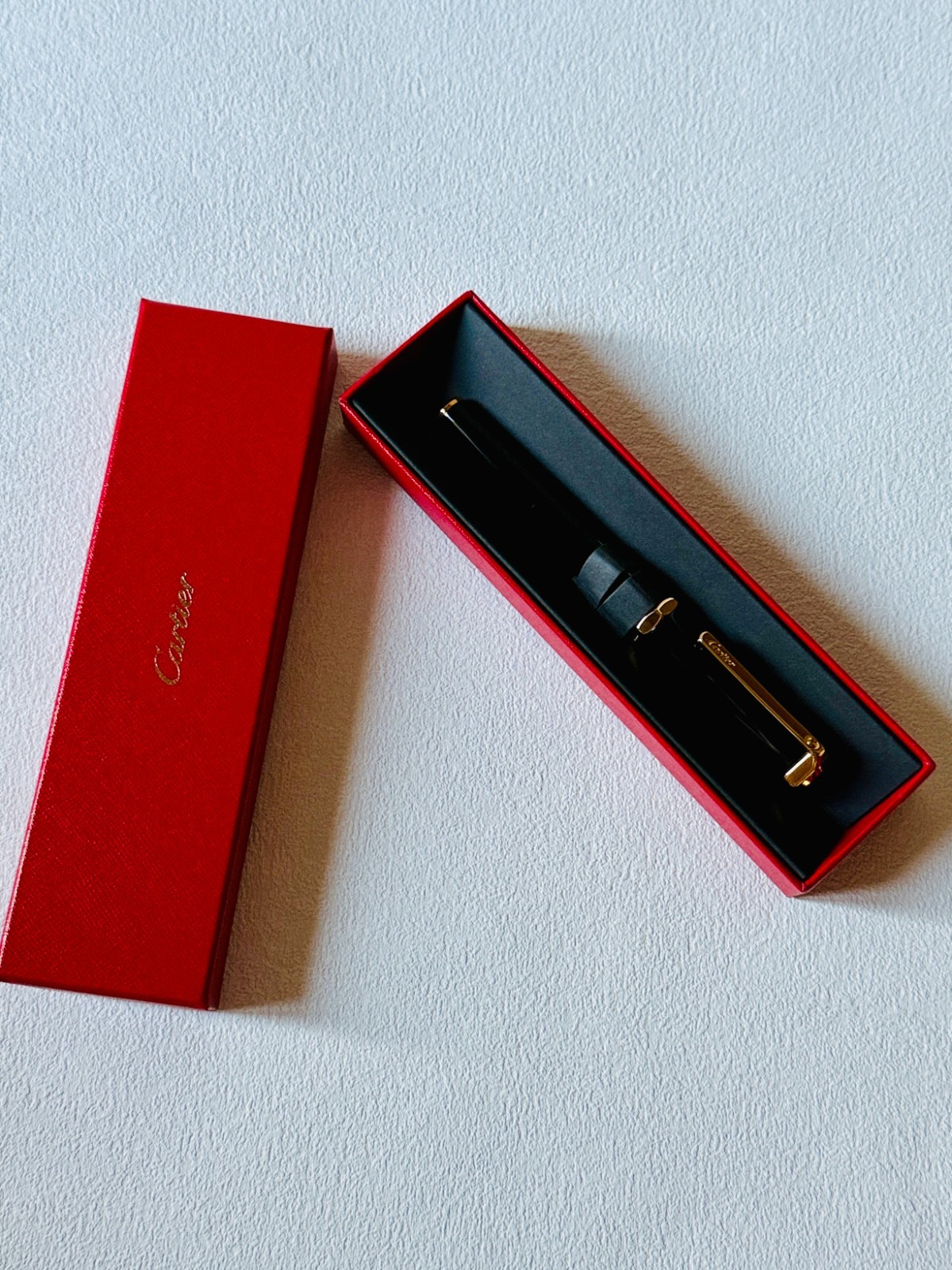 Cartier Santos Yellow Gold-Finish Rollerball Pen – New in Box | Luxury Ad Gift