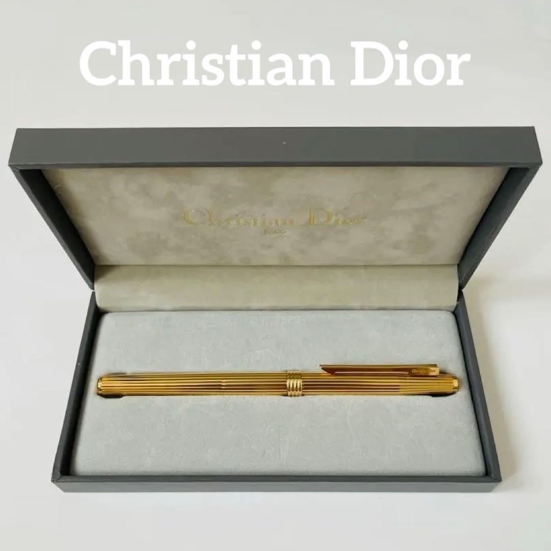 Christian Dior Vintage Fountain Pen Gold 18K Nib Medium Rare Swiss