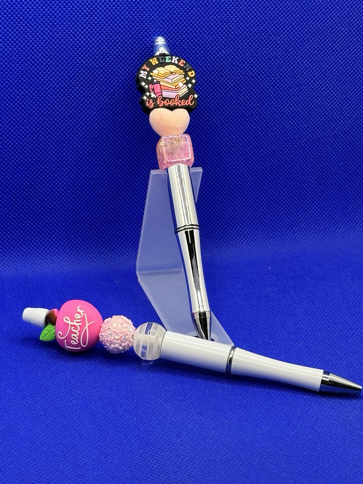 Beadable Ballpoint Pen Multicolor Bead Pens / 2 PCS Brand New PensFor A Teacher