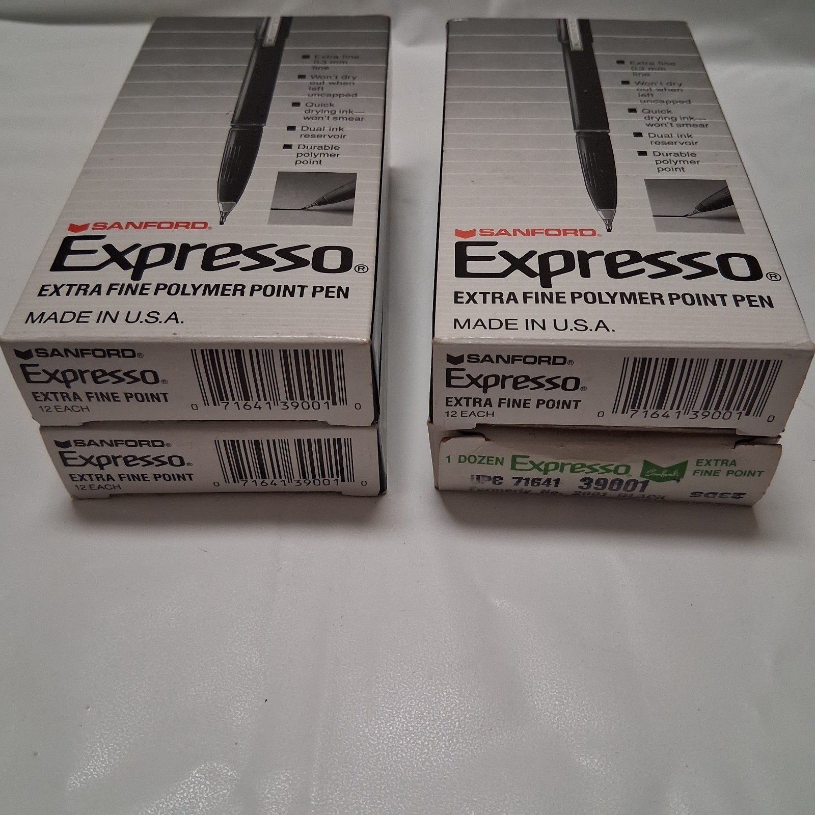 Lot 43 Sanford Expresso Extra Fine Polymer Point Pens Black 0.3 mm (Most Work)