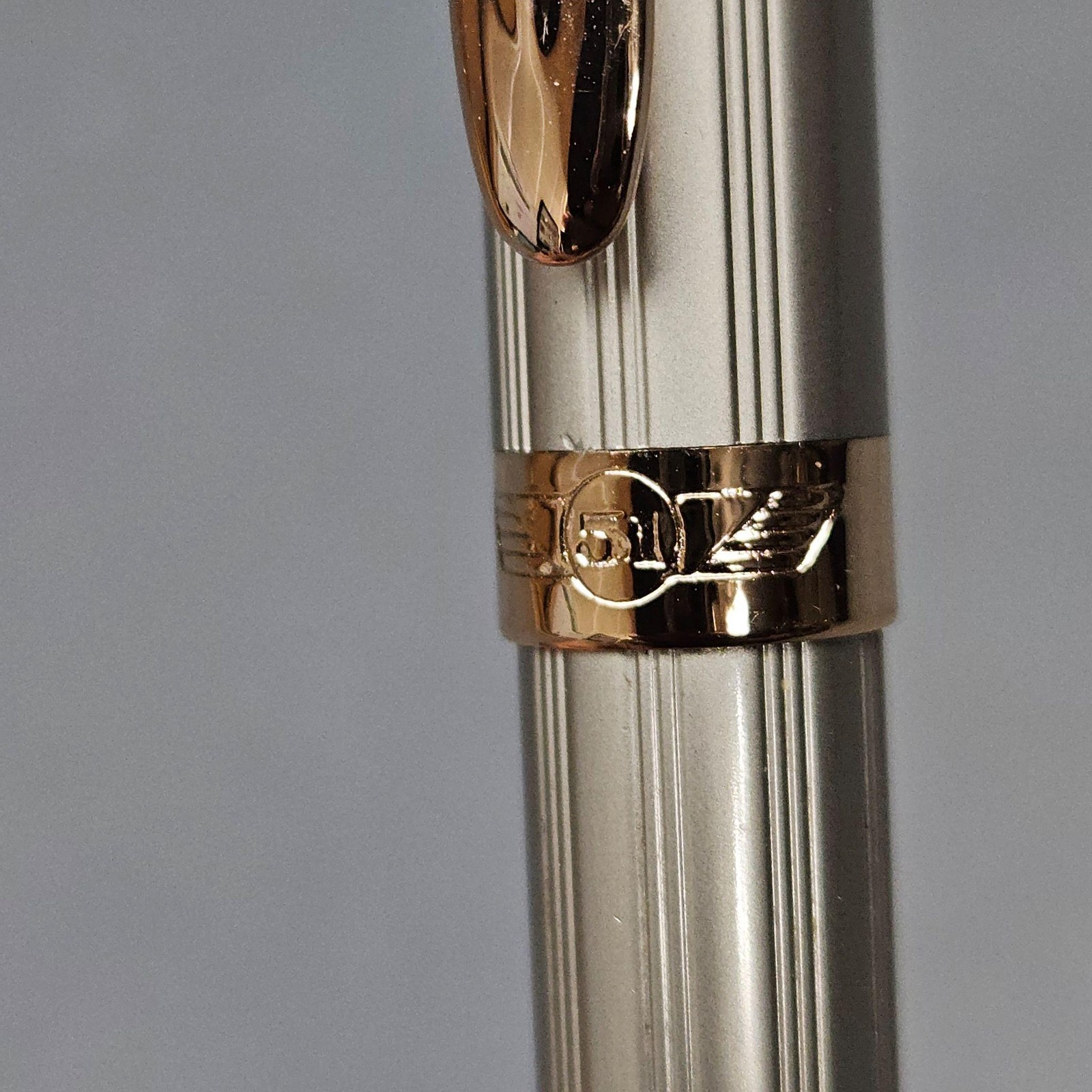 Retro 51 1951 MBP212 Nickel Ballpoint Pen Gold Trim Black Ink Wood Case Taiwan