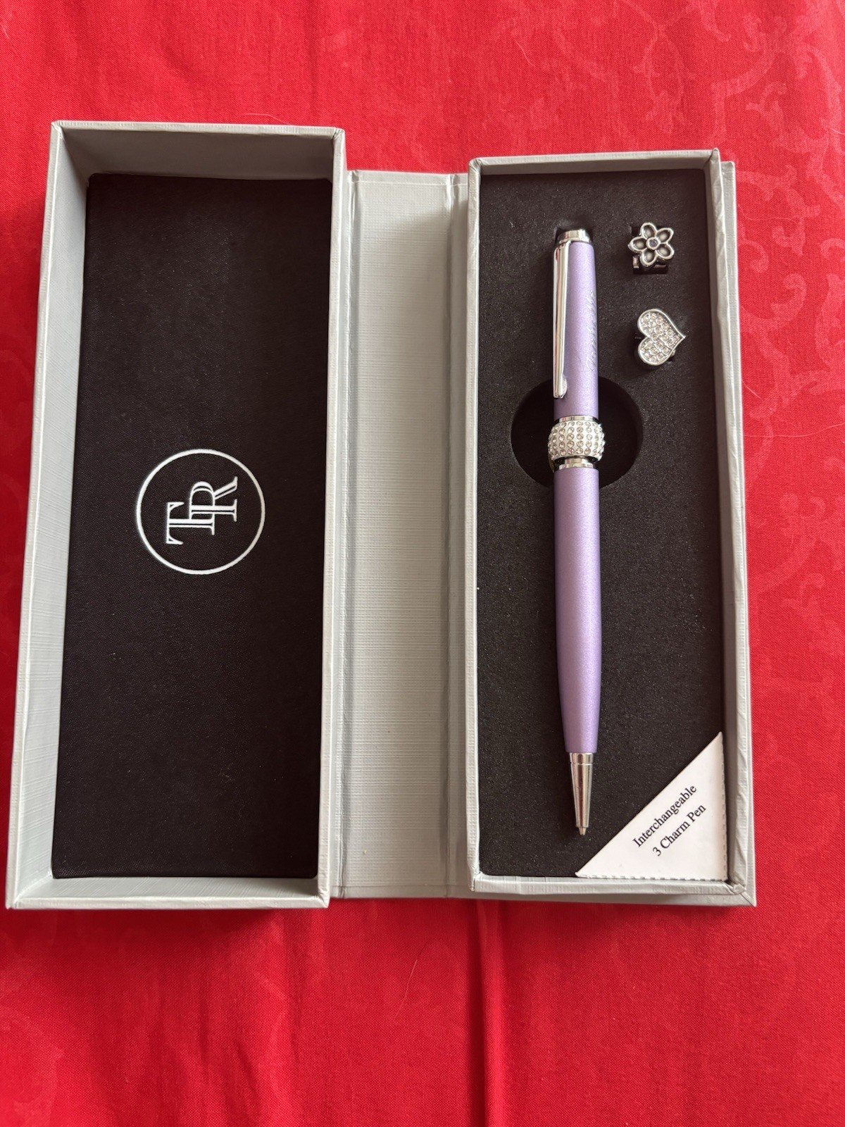 Things Remembered Lavender Interchangeable 3 Charm Pen