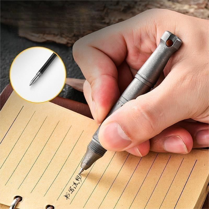 EDC Titanium Ballpoint Pen Signature Writing Pocket Pen Keychain Pen Outdoor
