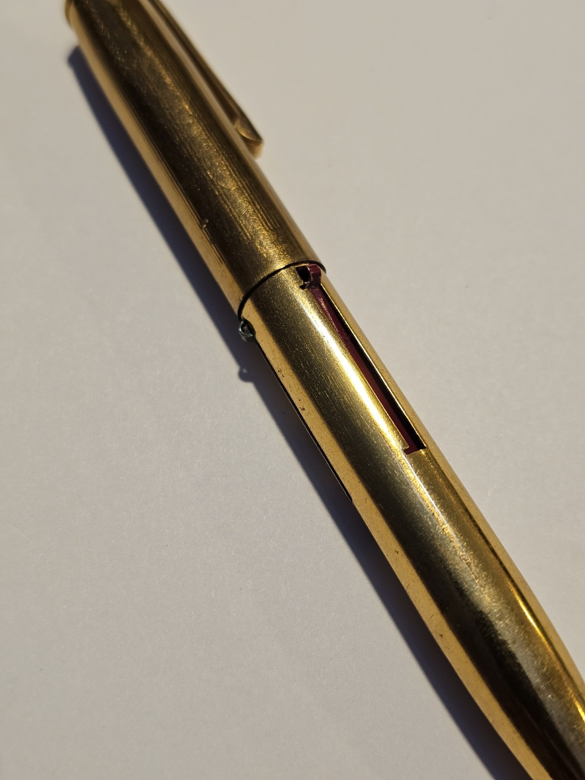 Vintage Imperial 3 Colors Multicolor Ballpoint Regal Advertising Pen Gold Tone