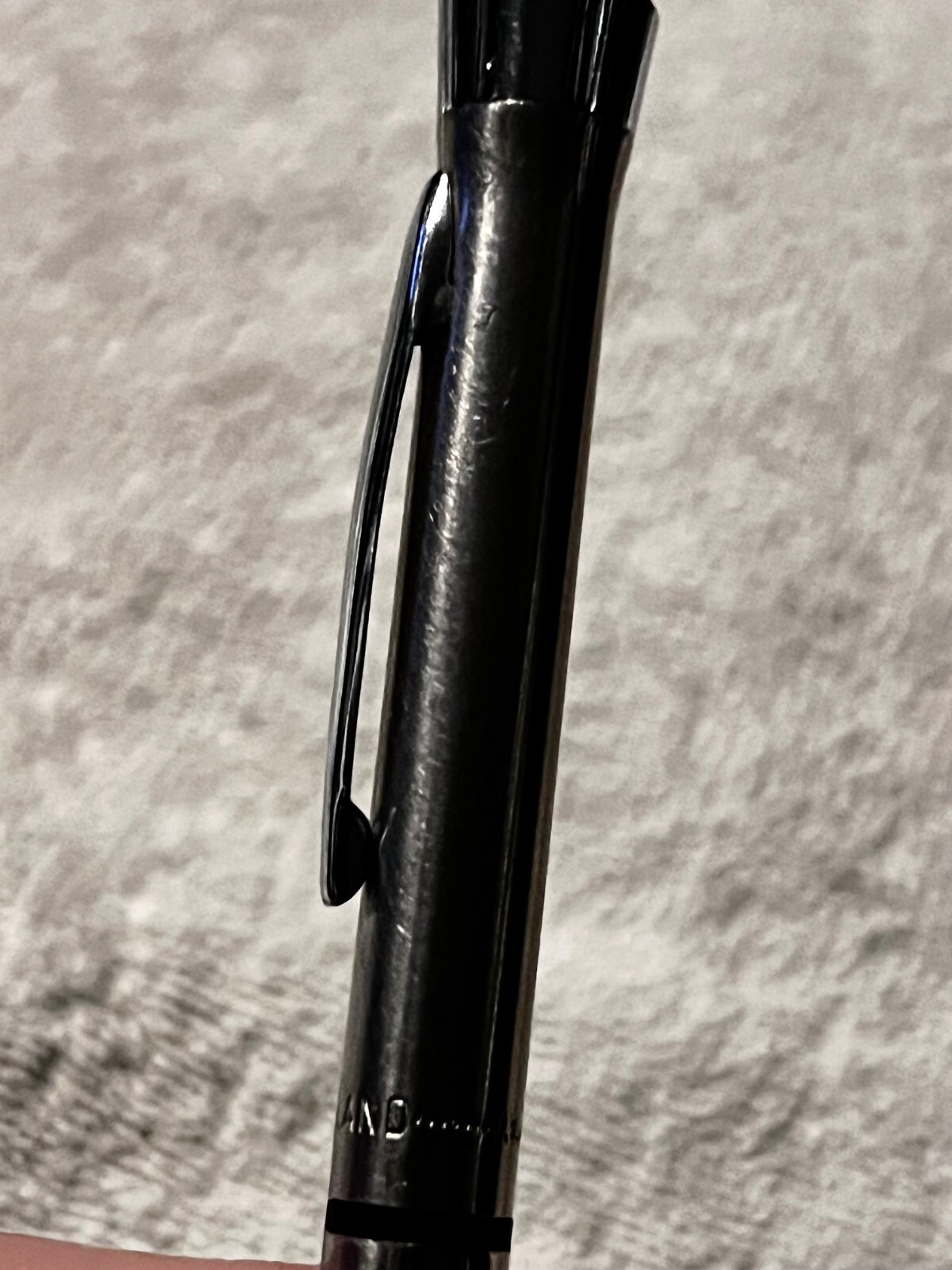 VINTAGE GARLAND BUBBLE TOP Ballpoint Pen MERCEDES BENZ SILVER METAL INGRAVED🖊️
