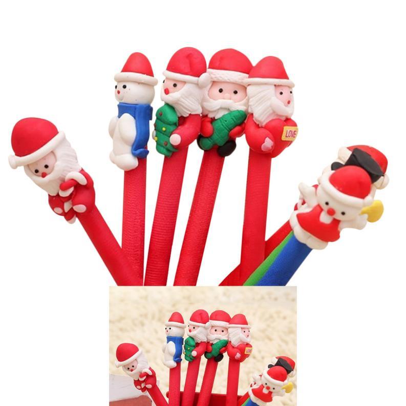 HOT Cartoon Christmas Santa Claus Ballpoint Pen School Supplies Kids Gift Random