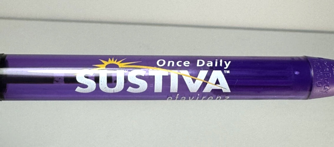 RARE SUSTIVA (HIV MED) PHARMACEUTICAL REP DRUG PEN – BIC WIDEBODY – MEXICO MADE
