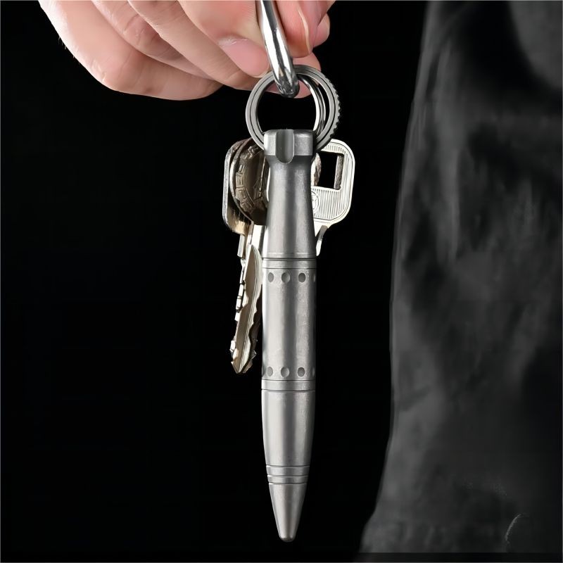 EDC Titanium Ballpoint Pen Signature Writing Pocket Pen Keychain Pen Outdoor