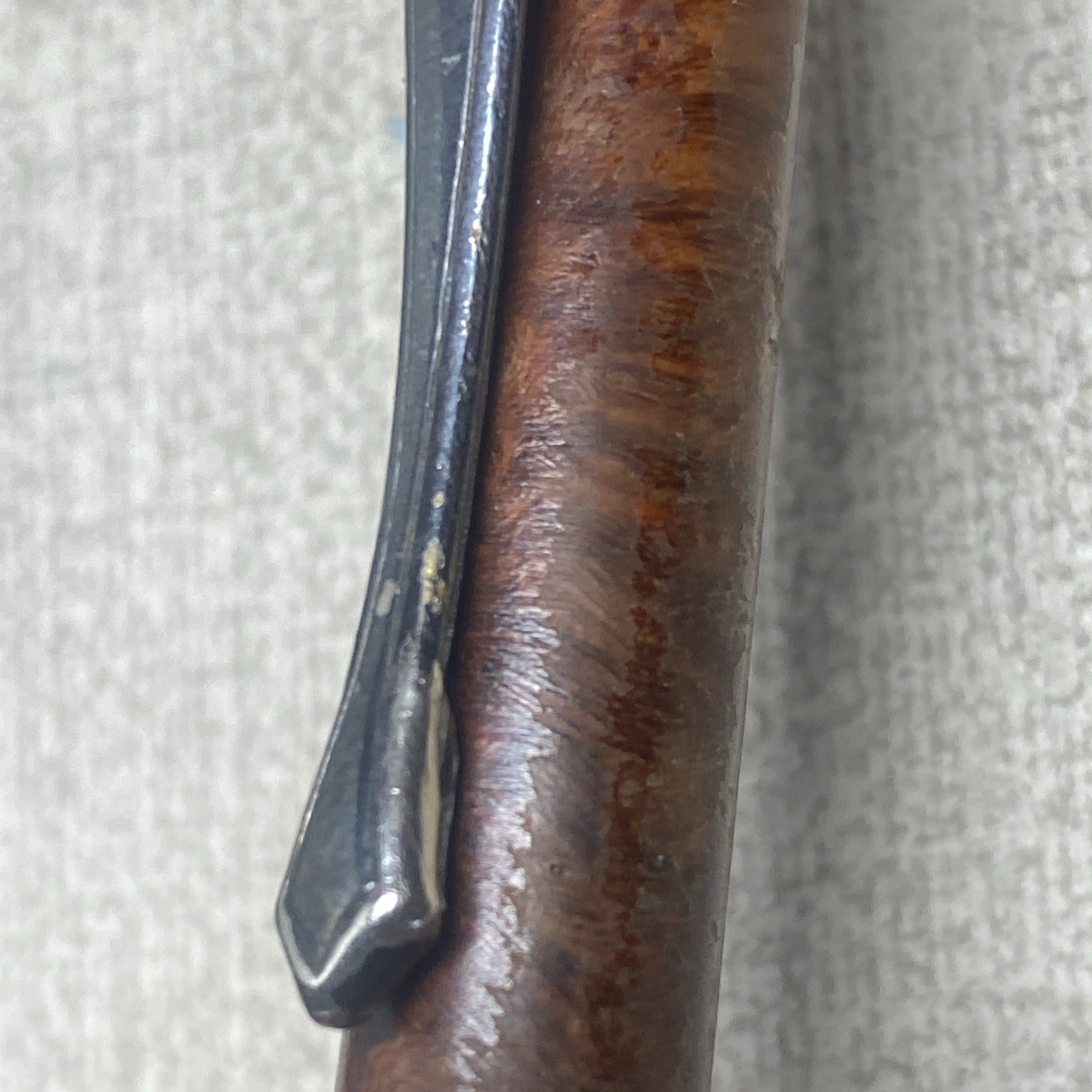 Cesare Emiliano Silver 925 Ballpoint Pen Signed Engraved Briar Wood- Rare Find